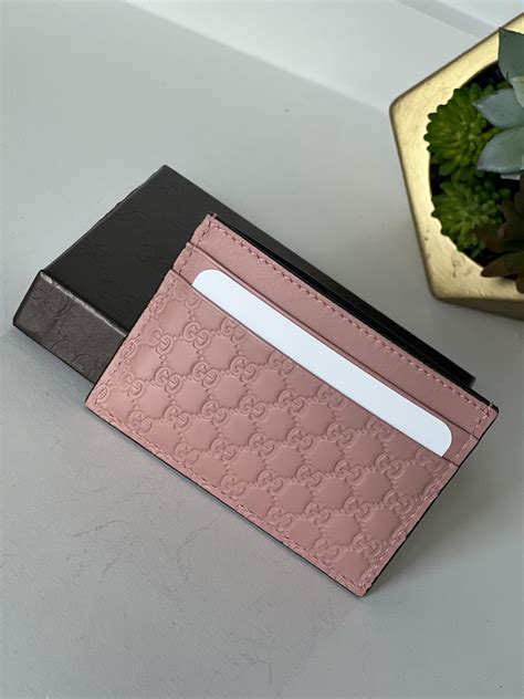 gucci card holder pink|guccissima card holder.